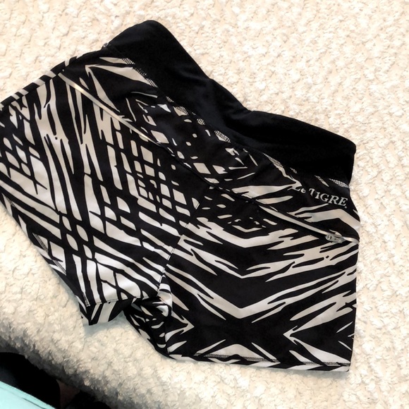 Black and white athletic shorts. - Picture 2 of 2